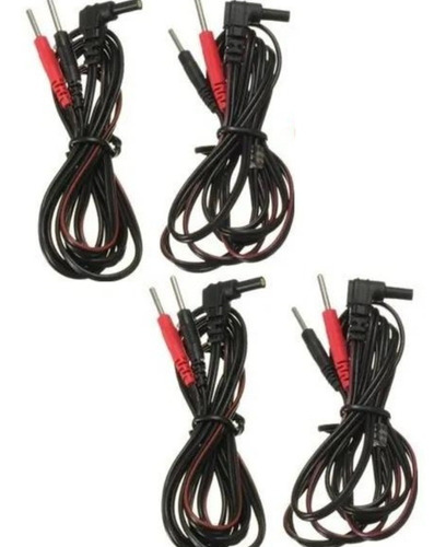 4 Pzas Cable Para Electroestimulador Tens Ems Cola De Ratón 