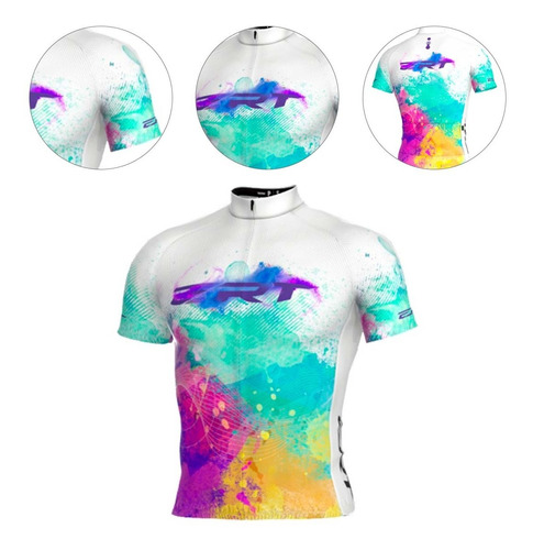 Camisa Ert Classic Holi Branca E Colors Ciclismo Bike Pro