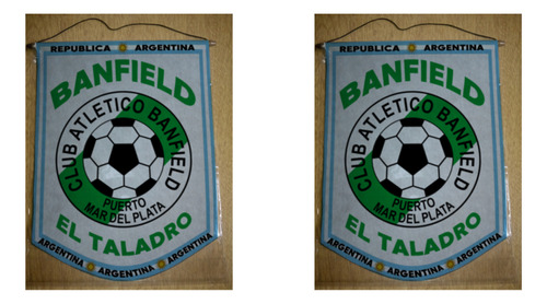 Banderin Chico 13cm Banfield De Mar Del Plata