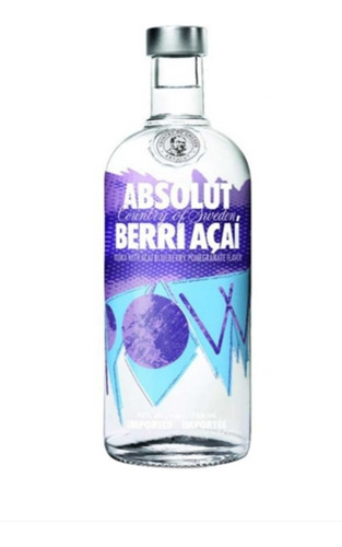 Vodka Absolut Berro Açaí 1000 Ml Litro