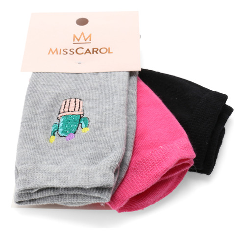 Medias Mujer Miss Carol Embroidery Pack X3 146.24114