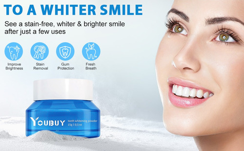 Polvo Blanqueador De Dientes Con Probióticos Aliento Fresco