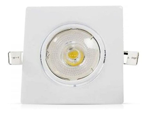 Kit Spot Led Cob Par20 Luz Branca Quadrado 12x12cm 7w Foxlux Cor Branco-Frio 6500K 110V/220V