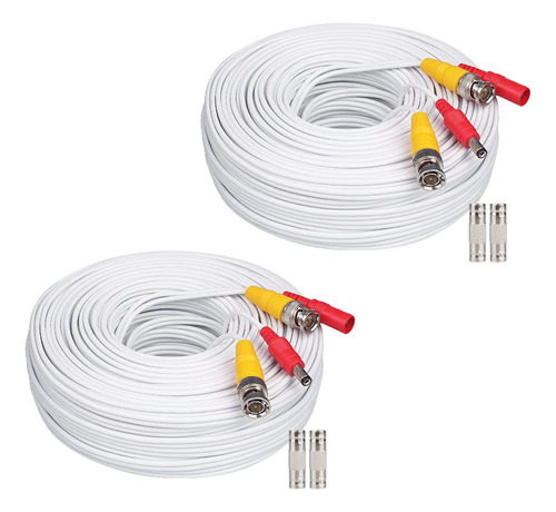 Cable Bnc, 2x200ft Allinone Siamese De Video Y Alimenta...