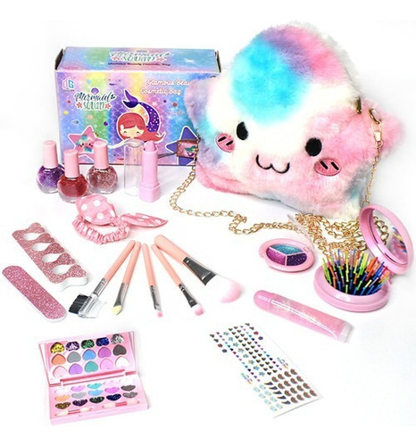 Set De Maquillaje De Niña Pequeña Con Bolsa Linda