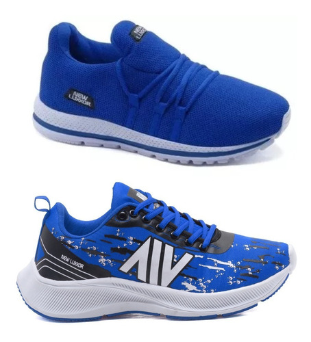 Conjunto 2 Pares De Tenis Masculino Modelos Diferentes