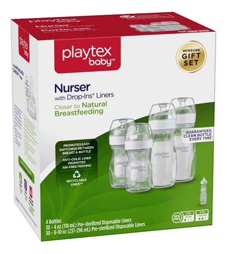 Playtex - Botella De Lactancia Para Bebe Con Forro Desechabl