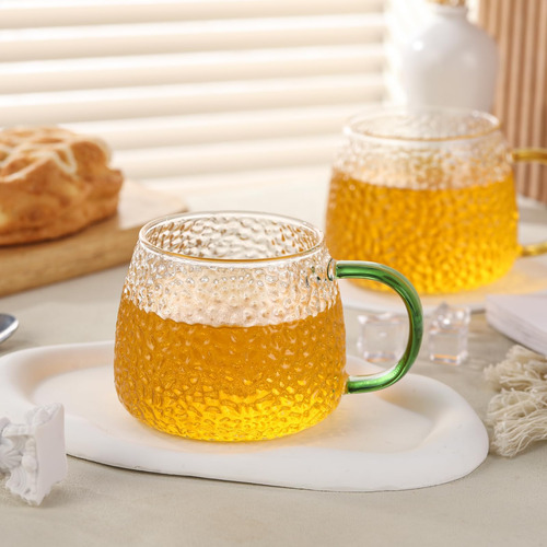Tazas De Té De Vidrio Girante Con Colorido Juego De 4, Tazas