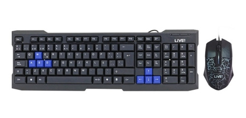 Teclado Gamer Con Mouse Retroiluminador Live!