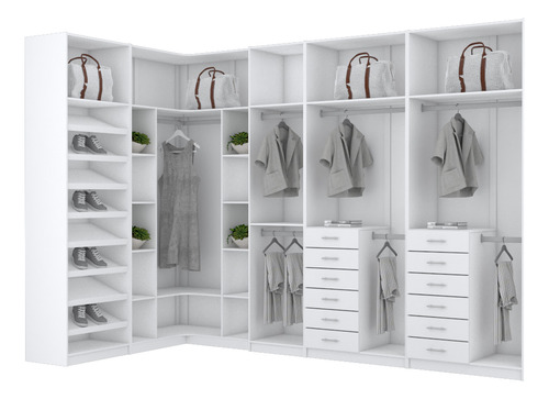 Kit Closet Módulos Soltos 100% Mdf M869.b (closet, Loja)