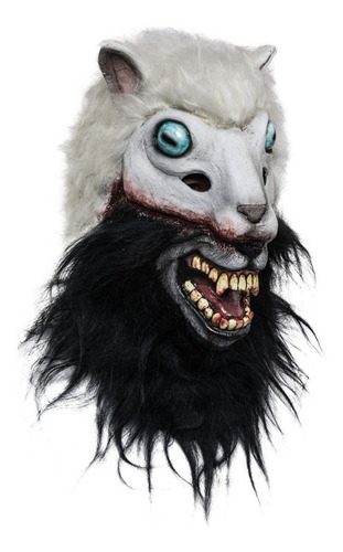 Máscara Terror Lobo Oveja Borrego Para Halloween Ghoulish Color Blanco