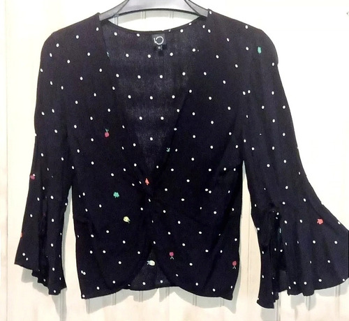 Blusa Estampada Manga 3/4, Talla Xs / S, De La Marca Io.