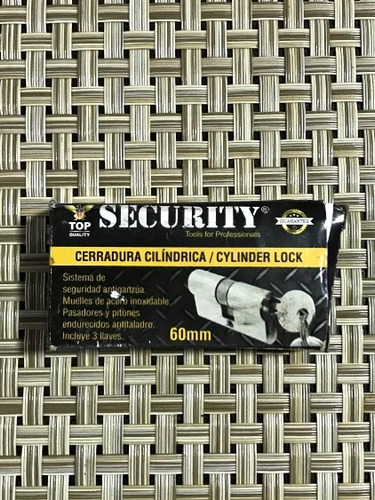 Cerradura Cilíndrica Marca Security, 60 Mm, Con Tres Llaves