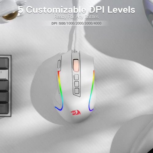Ratón Para Juegos Redragon M612 Predator Rgb 8000 Dpi Con Ca