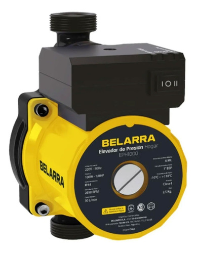 Bomba Belarra Elevadora De Presión 1 Baño 1/8 100w 2850 Rpm