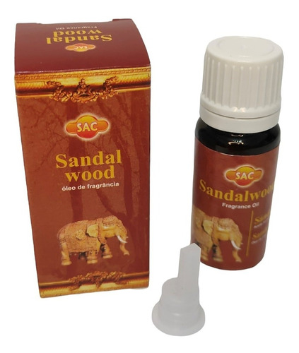 Essência Indiana Sac Sandalwood 10ml - Auxilia Na Meditação