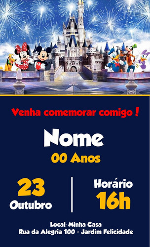 Convite Aniversário Festa / Turma Do Mickey Mouse - Disney 3