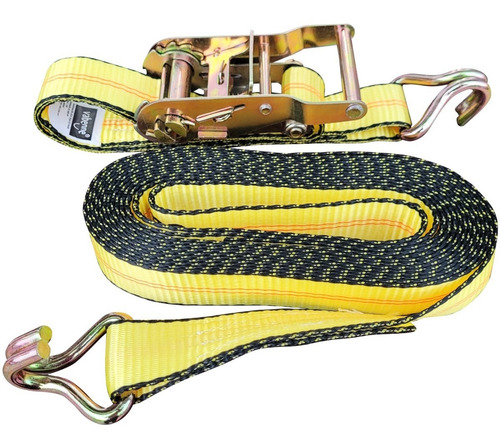 Cinta Amarre T/ Crique 38mm X 6mt Linga Malacate Traca Traka Color Amarillo