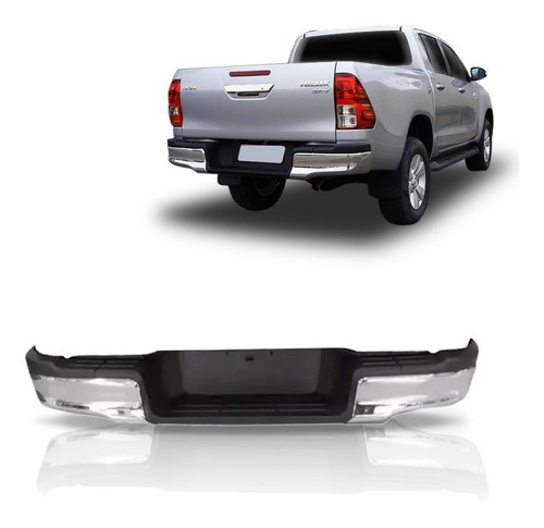 Imagem 3 de 6 de Para-choque Hilux Srx 2016 2017 2018 Cromado Toyota Pick Up