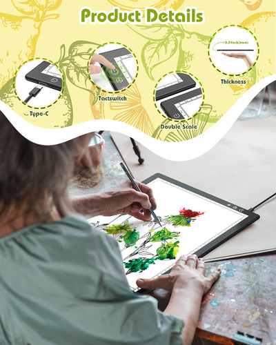 Caja De Luz A4 Con Brillo Ajustable Para Dibujo Y Boceto