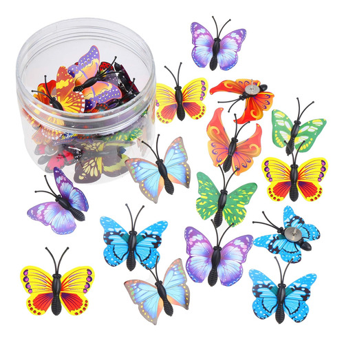 Tachuelas Decorativas De Mariposa, 30 Piezas De Pasador...