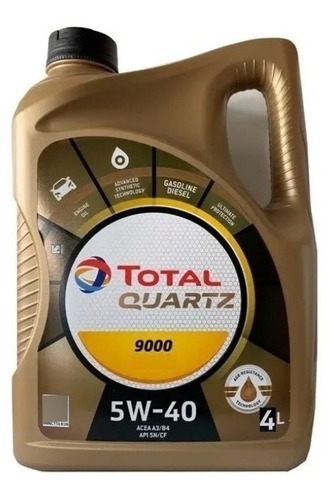 Aceite Quartz 9000 4 Litros Peugeot 408 1.6 Hdi