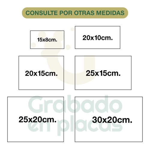 Imagen 2 de 7 de Placa Grabada Sobre Chapa De Bronce Cromada, Medida 11x6 Cm.