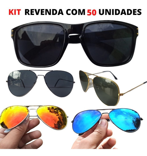 Imagem 2 de 10 de Kit Oculos De Sol Para Revenda No Atacado Unissex Original