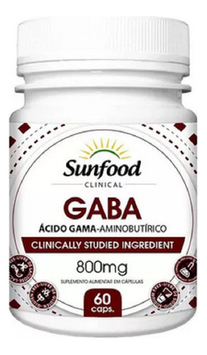 Gaba - Ácido Gama Aminobutírico 800mg 60caps Sunfood