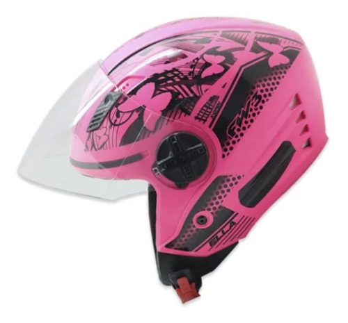 Capacete Para Moto Aberto  Fw3 X Open Neon Rosa Feminino