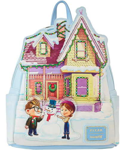 Disney Pixar Loungefly Mini Mochila Casa Up Navideña 