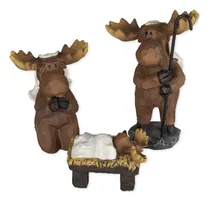 Comprar 3pieza Moose Sagrada Familia Resina Natividad Set