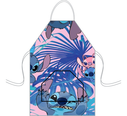 Delantal Cocina Mediano Para Niños Mini Chef Personalizado Stich Y Angel 14 Personalizado