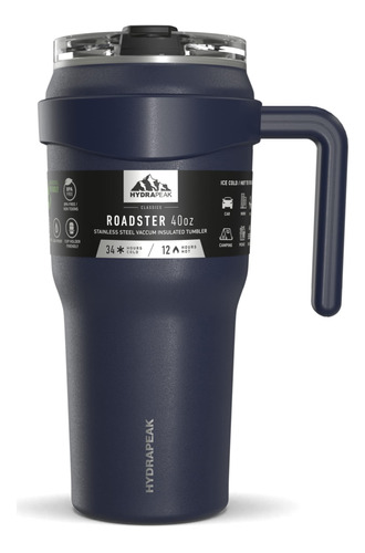 Hydrapeak Roadster - Vaso Aislado De 40 Onzas Con Pajilla Y