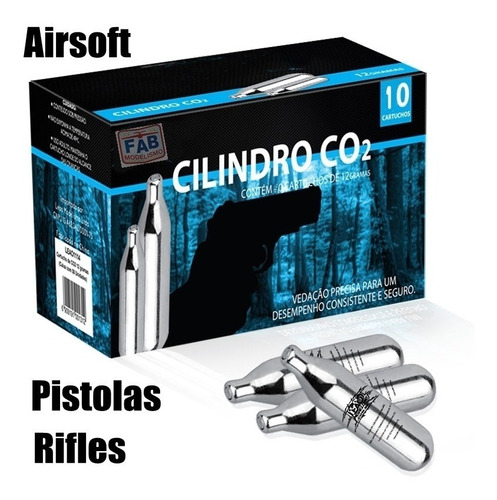 30x Refil Capsulas Cilindro De Ar Aço 12g  Airsoft Paintball