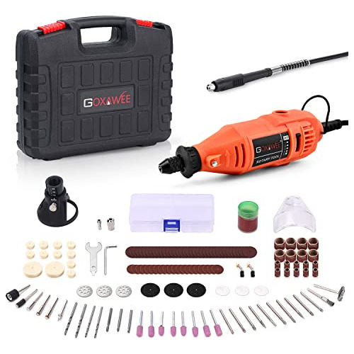 Goxawee Rotary Tool Kit With Multipro Keyless Chuck And Flex