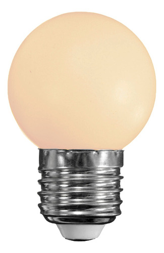 Lâmpada Bolinha G45 Led 1w 127v E27 Branco Quente Luz Branco-quente