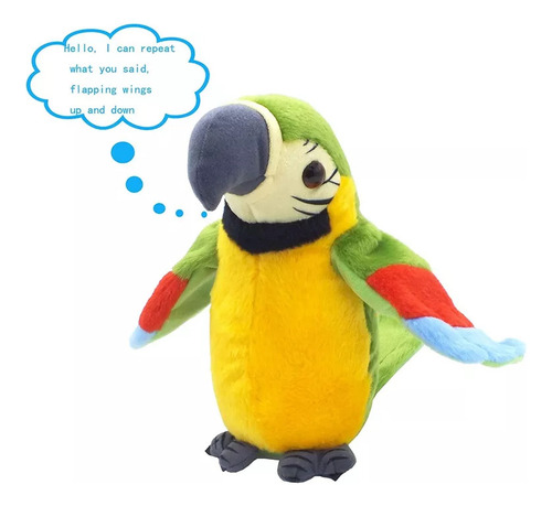 // Um Papagaio Falante Repete O Que Você Diz Ele Plush Toy