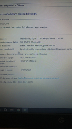 Hp 14-r005la Intel Core I3-3217u 1.8ghz 6gb Ram 750gb Hdd (Usado)