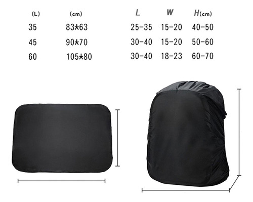 2 Mochila Cubierta Para Lluvia Mochila Cubierta Impermeable
