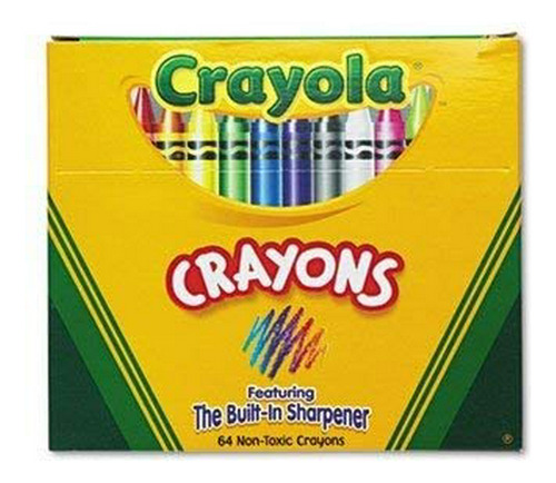 Crayones 64 Colores Con Sacapuntas