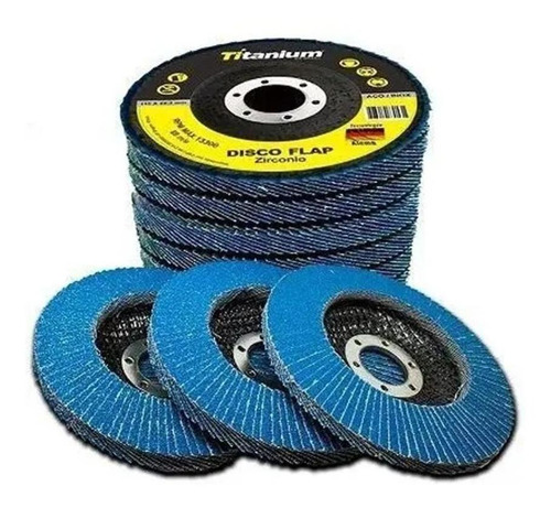 Imagem 1 de 5 de Disco De Lixa Flap Disc 4.1/2 Zirconio Grão 60 Caixa 20 Pçs