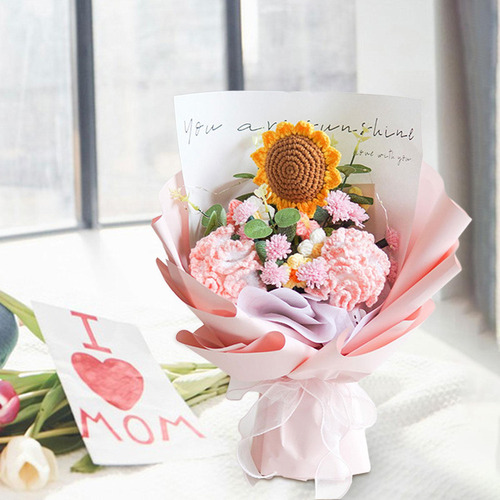 Flores Artificiales Tejidas, Regalo Del Día De La Madre,