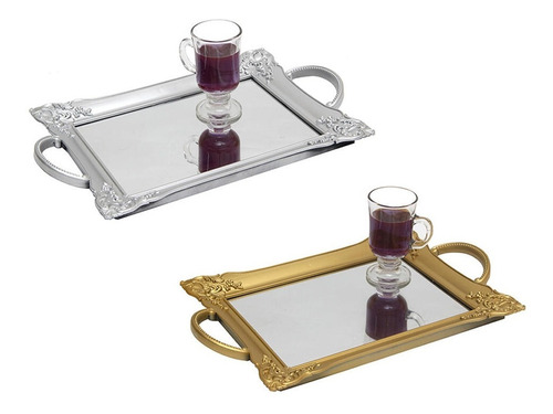 Bandeja De Cama Desayunador Plastica Espejada Bp3002 Pettish