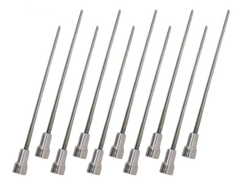 10x Espetos De Inox 40cm Coração Laurindos Churrasqueiras