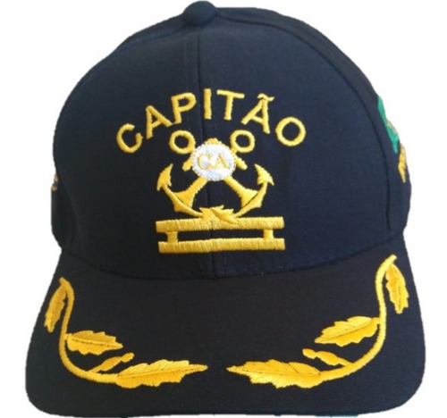 Boné / Chapéu Capitão Amador Oficial / Marinha Do Brasil