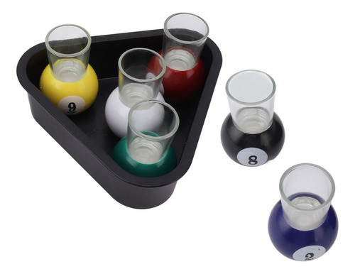 Juego De 6 Vasos De Billar Con Forma De Bolas De Billar, Mul