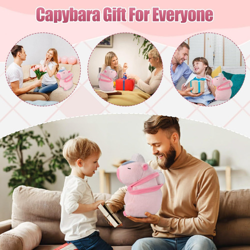 Capybara Peluche Kawaii Capybara Peluche Aniamls Con Mochila