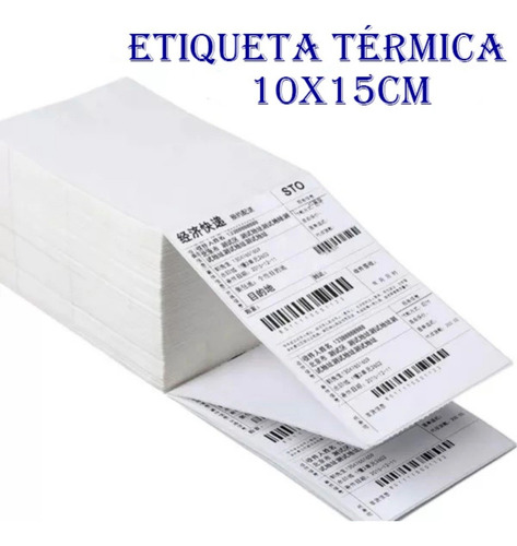 1000 Etiquetas Térmica 10x15cm Resma + Suporte De Etiquetas