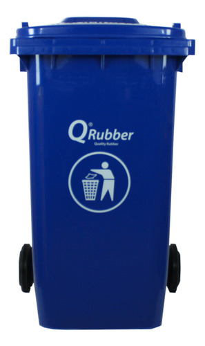 Contenedor De Basura Qrubber 240 Lts. Azul